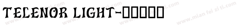 Telenor Light字体转换